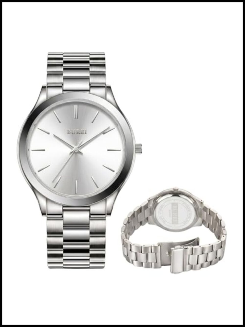 Men's Analog Stainless Steel Dress Watch Waterproof Quartz Japanese Movement